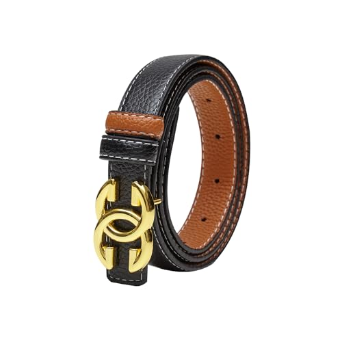 Women’s Reversible Leather Belts for Jeans Pants Fashion Ladies Belt with Gold Buckle3