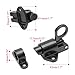 Biaungdo 2 Pack Spring Load Bolt Latch, Aluminum Alloy Self-Closing Latch Automatic Window Gate Lock, Security Gate Door Lock with Mounting Screws, Black