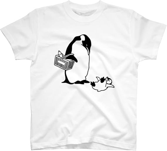 Amazon | [GATSOU] Tシャツ スーパーで駄々をこねるペンギン