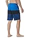 TSLA Men's 11 Inches Swimtrunks Quick Dry Water Beach, Color Block(msb02) - Tropical Blue & Black, Large
