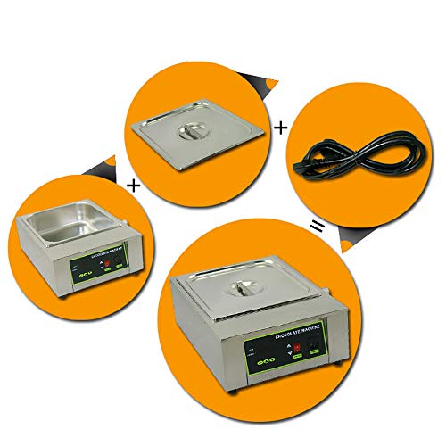 Ethedeal Electric Chocolate Melting Machine - 18KG 1000W Tempering Heater Melter, Chocolate Butter Cheese Thermostat Melt Warmer - Thumbnail 3