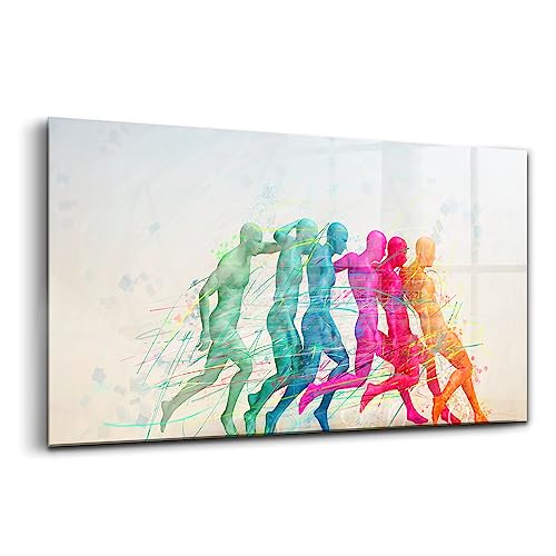 Tableau en verre coloré 120x60cm pour décoration murale intérieure moderne