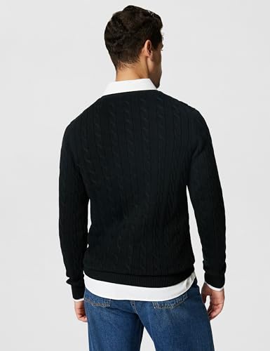 Gant Para Hombre. 8050601 Jersey Cuello Redondo Negro (Xxl), Casual, AlgodóN - 3