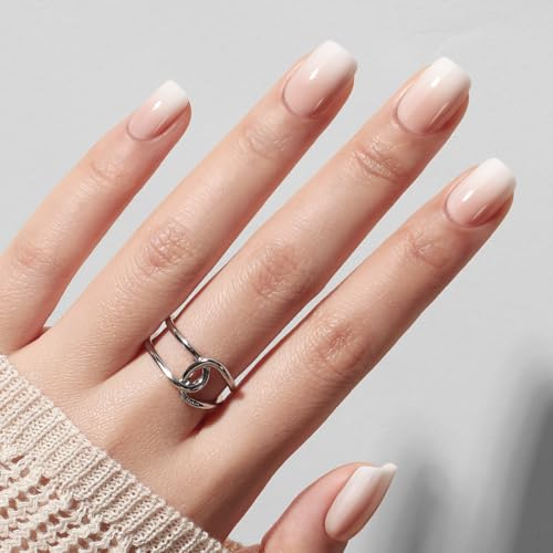 UNA GELLA Press On Nails Short Square - Ombre Soft Gel