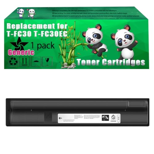 Image of Replacement T-FC30 T-FC30EC T-FC30EM T-FC30EK T-FC30EY Toner Cartridges Compatible for Toshiba E-Studio 2550CSE 2050C 2050CSE 2051C 2550C Printers (1 Pack Black)