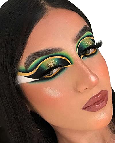 Go Ho 4 Colors Green Eyeshadow Pencil Set,Metallic Eyeliner Pencil Kit Matte&Shimmer Eyeshadow Stick Long Lasting Professional Eye Makeup Colorful Eye Liner For Women #TOP3