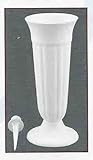Memorial Cemetery Vases Set of 2 White Plastic