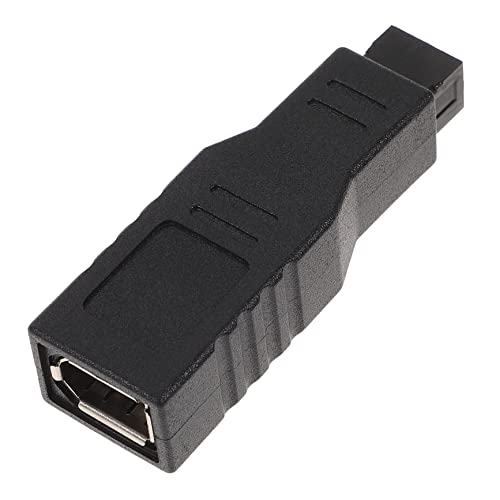 Angoily 1394 Adapter 6pin Female to 9pin Male Data Transfer Cable for Laptops and Computers Compatible Fw400 and Fw800 Devices