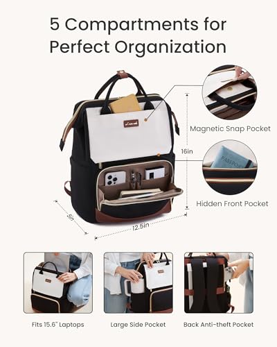 LOVEVOOK Laptop Backpack for Women with Giant Tumbler Holder Pocket, 15.6 inch Travel Work Backpack Purse for Nurse Teacher, Waterproof School Bag College Bookbag Cute Casual Daypack for Girls3