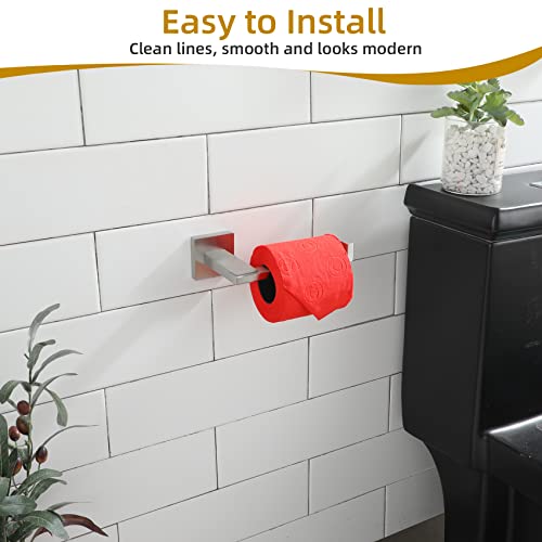 Image of KOKOSIRI Toilet Paper Holder Brushed Nickel for Kitchen Bathroom Washroom Toilet Tissue Roll Paper Holder Stainless Steel, Wall Mounted B2006BR