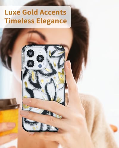 Coque iPhone 15 Pro Max antichoc transparente haut de gamme avec dorures - 3