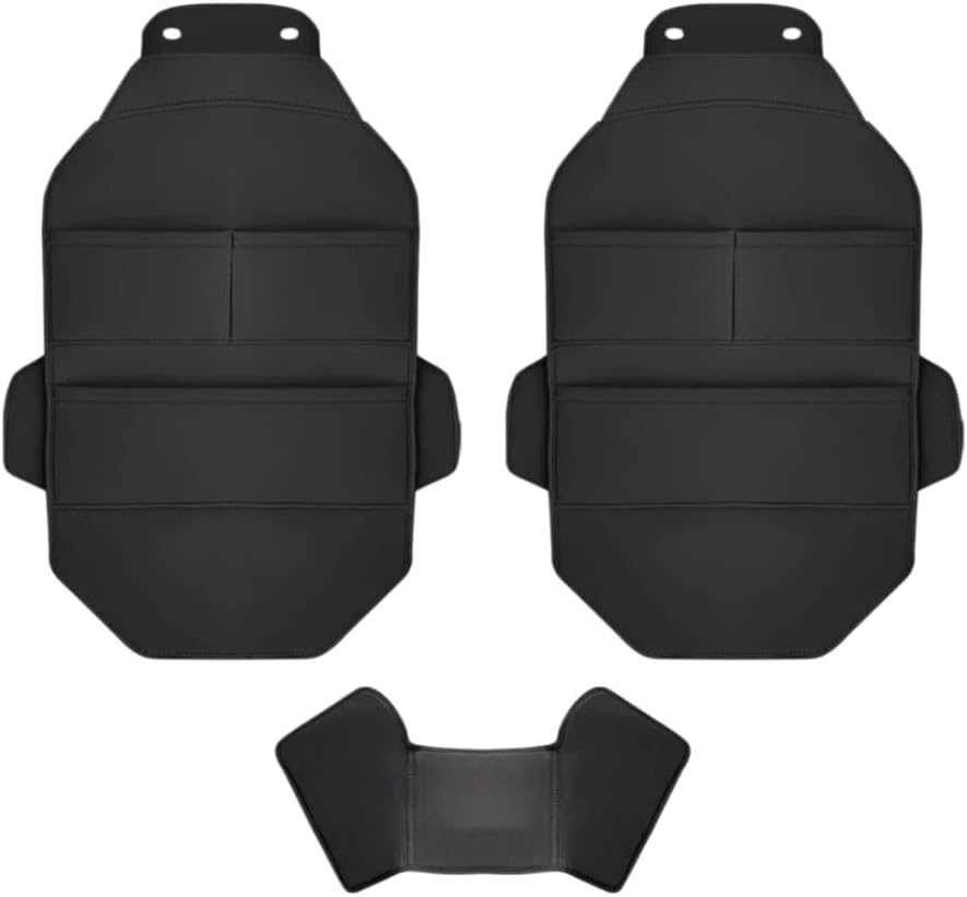 Leather Car Seat Back Anti Kick Pad Cover Armrest Box Protector Mat Anti-Dirty Pads for Toyota Camry Xv70 Xv80 2018-2025 2026(for XV80 Black 1pcs)