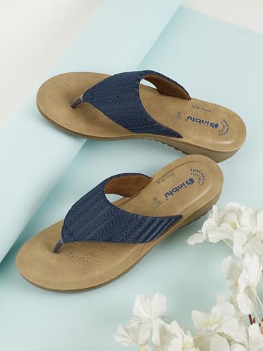 Image of inblu Stylish Fashion Slipper for Women | Comfortable | Lightweight | Anti Skid | Casual Office Footwear (LF01 BRNGMG)