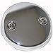 Larsen Supply 03-1425 2 Hole Chrome Drain Waste & Overflow Face Plate