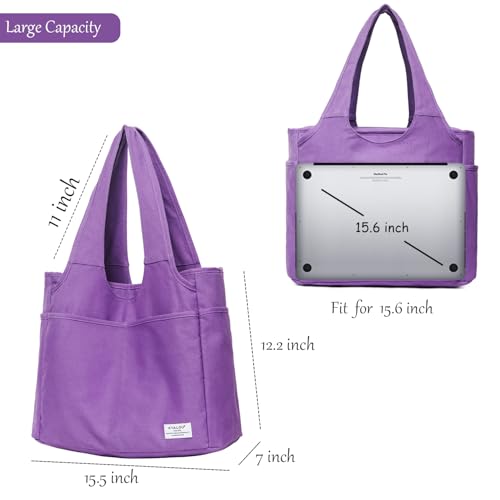 Image of KYALOU Utility Large Tote Bag, Women Casual Shoulder Bags for Work School Gym Beach Travel Shopping Grocery