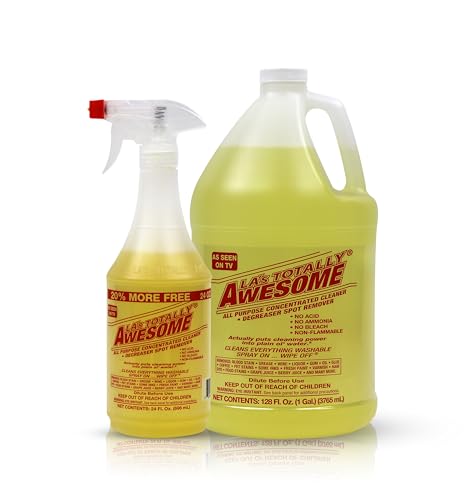 La's Totally Awesome All Purpose Cleaner Combo – 24oz Spray + 128oz Refill – Heavy Duty Degreaser & Multipurpose Cleaner for Home, Kitchen, Bathroom, Floors & More