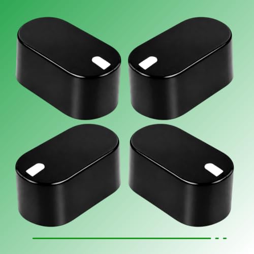 Image of DELTA Universal fit Knob for Gas Stove Replacement Parts | Long Lasting, Smooth Operation, Premium PVC On-Off Push Type 8 MM Spindle Black Knob for All Sleek Slim Modal Gas Stove Pack of 4