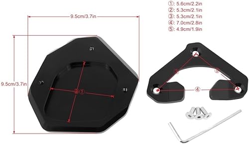 Miniatura 3 de Motorcycle Side Stand pad Motorcycle CNC Kickstand Extension Plate Foot Side Stand Enlarge Pad for Y&AMAHA TENERE 700 Tenere700 XTZ 700 XTZ700