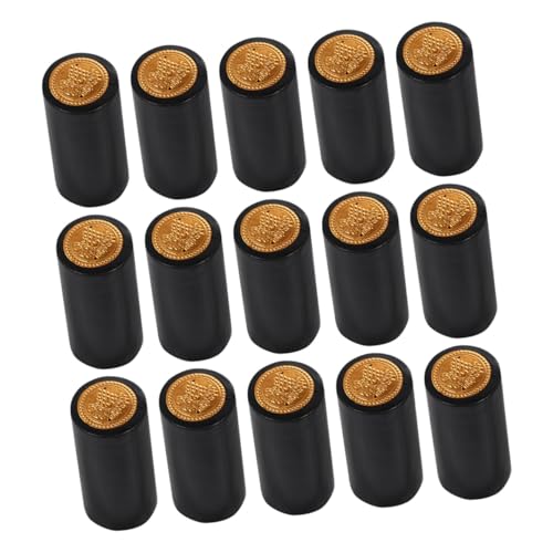 CIYODO Lot de 200 Capsules De Scellage pour Bouteilles De Vin Rouge en Plastique Noir