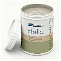 Bianca Stella Universalfarbe Ohne Schleifen - Wasserbasierte Parfümierte Renoiverfarbe für Möbel, Holz, Fliesen, Metall & Kunststoff - Cappuccino, Glänzend, Kratzfest, Hochdeckend, 1000ml