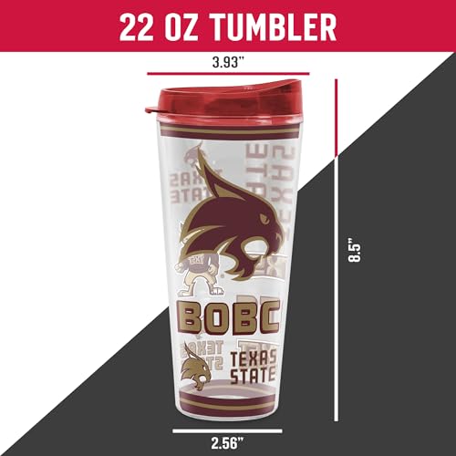Image of Rico Industries NCAA College Double Wall Mayhem 16oz Or 20oz Tritan Tumbler W Lid