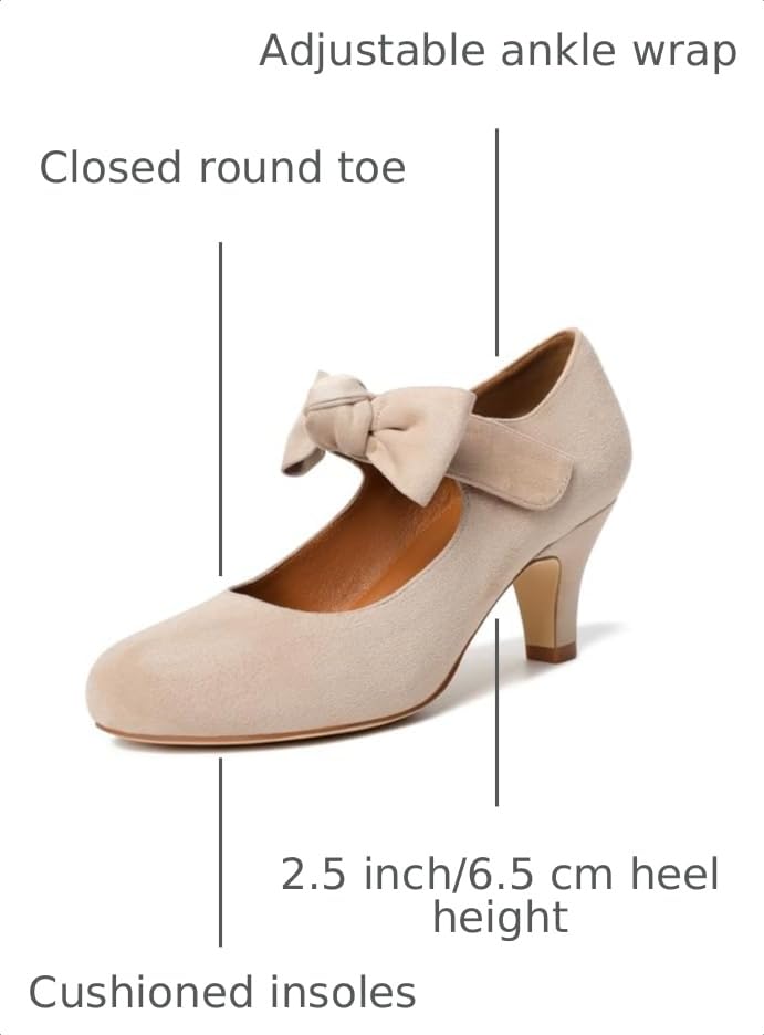 Image of Mostrin Fashion Vintage Womens Small Bowtie Platform Pumps Ladies Sexy High Heeled Shoes