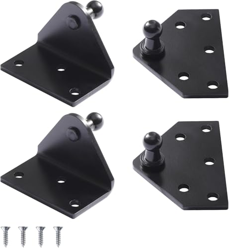 ARANA 10MM Ball Stud Mounting Bracket Widen for Universal Gas Struts Lift Supports Shocks Spring Prop, Black 4PCS