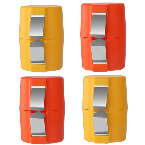 4Pcs Egg Shell Opener and Breaker - Multifunctional Cracker, Separator, Peeler, and Cutter Tool for Kitchen (Orange & Yellow)