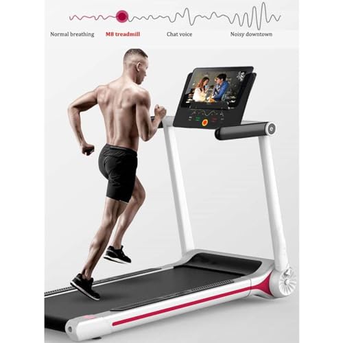 Image of Folding Treadmill,Home Treadmills,Electric Motorized Running Machine,with High-End LED Al Display,Distance,Calories,Speed,Etc.2.5HP Power,12.8KM /H Max Speed