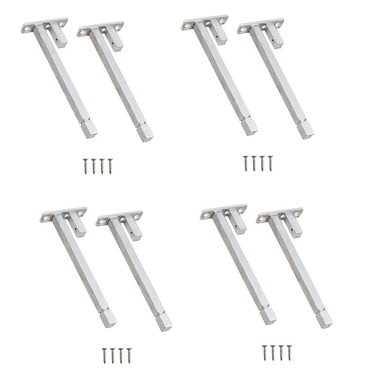 GSB INDIA Adjustable Stainless Steel F Type Glass Shelf Bracket Square for 6mm |8 mm|10mm|12mm Glass [6"-8 PCS ] (B0CKFGNJB3) Amazon Price History, Amazon Price Tracker