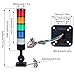 LUBAN Led Signal Tower Stack Lights, Industrial Signal Warning Lights, Column Tower Lamp with Rotatable Base, Steady/Flashing Switchable,12V 24V DC(5-Layer, with Buzzer) Black
