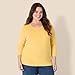 Amazon Essentials Women's Regular-Fit 3/4 Sleeve V-Neck T-Shirt (Available in Plus Size), Dark Yellow, XX-Large