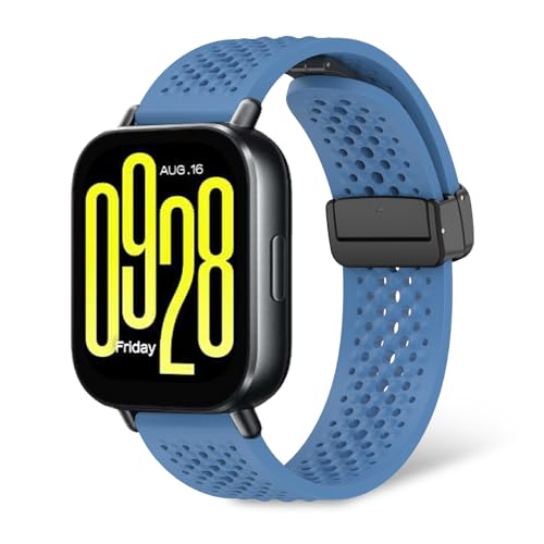 [YANMONGI] For Redmi Watch 5 Active/5 Lite �o���h �V���R���� ���C�܂肽���݃o�b�N���f�U�C���� �X�|�[�c�o���h �����x���g �ʋC �_�炩�� �h�� �y�� �ϏՌ� �h�� �j�����p �H��s�v�i�u���[�j