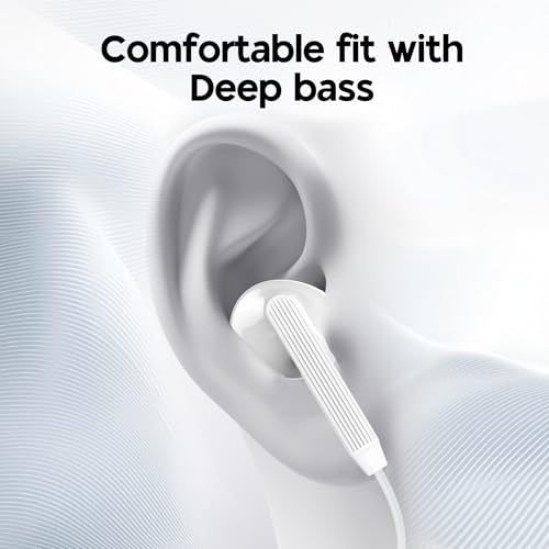 truke Bass 1 in-Ear Wired Earphones, White - Image 6