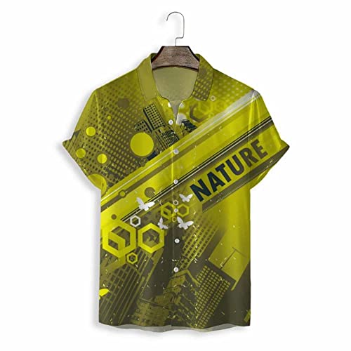 Chemise décontractée d'été pour homme : évitez la chaleur avec le style Aloha tropical jaune