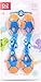 Farber Essentials Baby Toothbrush Teether, BPA Free, Soft Bristles for Infant to Toddler 0-2 Years (4 Pack) – Orange/Blue