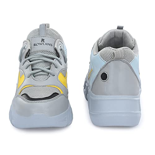 Image of ROWLANS Women's Synthetic Leather Stylish /Comfortable /Running /Gym Lace-Ups Sports Shoes