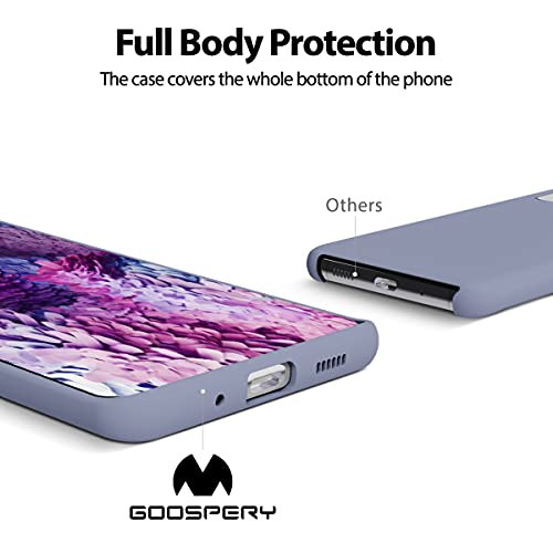 Goospery Liquid Silicone Case For Samsung Galaxy S20 Plus (2020) Jelly Rubber Bumper Case With Soft Microfiber Lining - Lavender Grey #TOP2