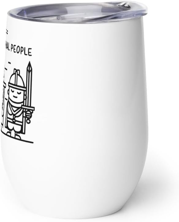 I Prefer Fictional People Wine Tumbler for Women Men Unique Gift