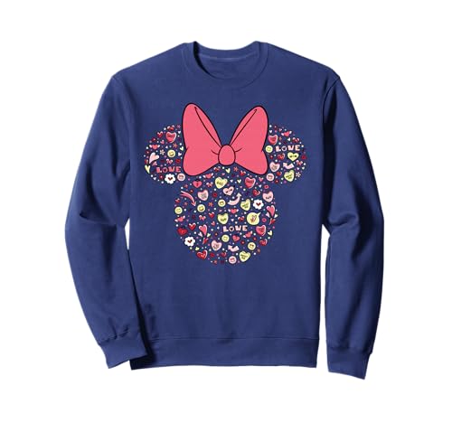 Sweatshirt Disney Minnie Mouse femme pull de Saint Valentin imprimé cœurs