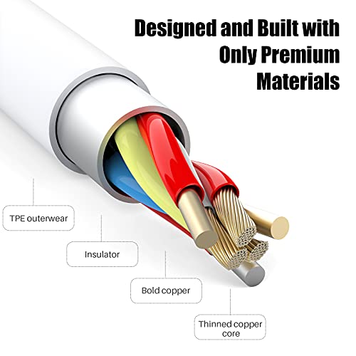 [Apple Mfi Certified] Iphone Charger 3 Ft 4 Pack, Lightning To Usb Cable 3 Foot,Fast Iphone Charging Cables Cord For Iphone 13 Pro Max/12 Mini/11/Xr/Xs/X/8/7/6/Ipad Pro/Air/Mini-3 Feet White #TOP6