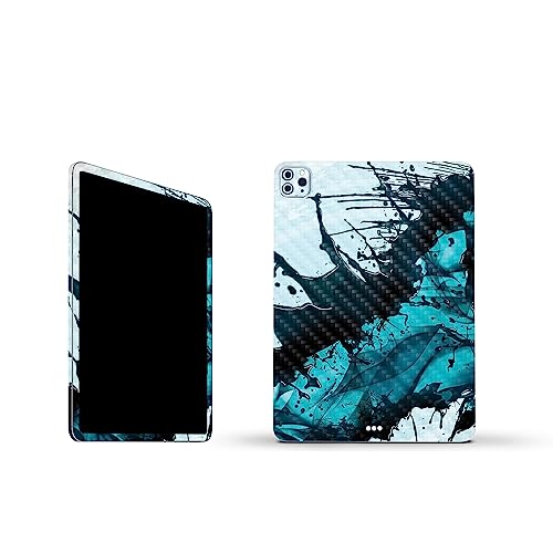 Image of MightySkins Carbon Fiber Skin Compatible with Apple iPad Pro 11 inch M2 4th Gen (2022) Full Wrap Kit - Wild Splash | Protective, Durable Textured Carbon Fiber Finish | Easy to Apply | Made in The USA