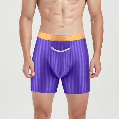 YINYOUYU Boxer Briefs for Men with Fly Pouch Breathable Soft Moisture-Wicking Anti Chafing Underwear 3/4 Pack2