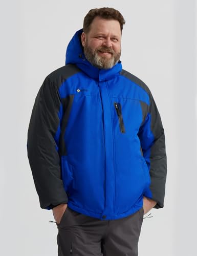 Image of GEMYSE Men's Ski Snow Jacket Warm Winter Waterproof Coat Snowboard Rain Jacket Hooded Windproof Windbreaker