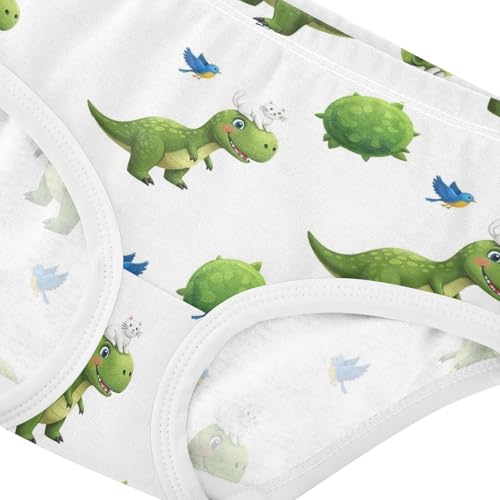 Joisal Funny Dinosaur Cats Birds Girl Panties Cute Toddlers Underwear Floral Cotton Pattern Underpants Briefs 2t4