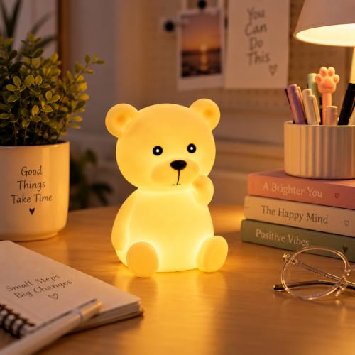 Image of Cute Dog Night Light Lamp Battery Operated Table and Desk Decorations Gift (Dog)