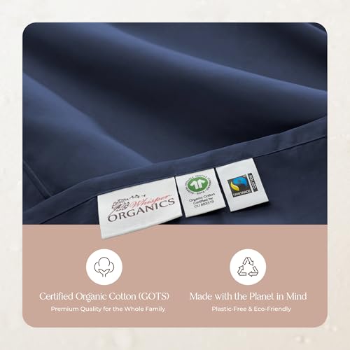 Image of Whisper Organics 100% Organic Cotton Bed Sheets with Deep Pocket 4 Pc. Set