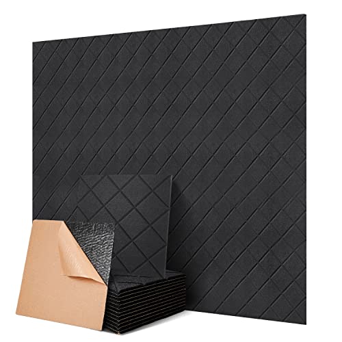 Panneau acoustique autocollant carré lot de 12 isolants haute densité pour mur