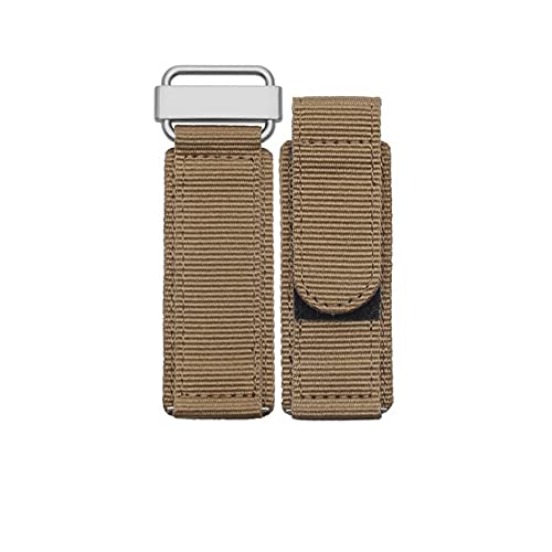LCJQ Uhrenarmband 22mm 24mm Leinwand Nylon Stoffband Universalbänder Für Watch Strap Man Watch Armband Armband Ersatzband (Color : Khaki Silver, Größe : 24mm) Cover