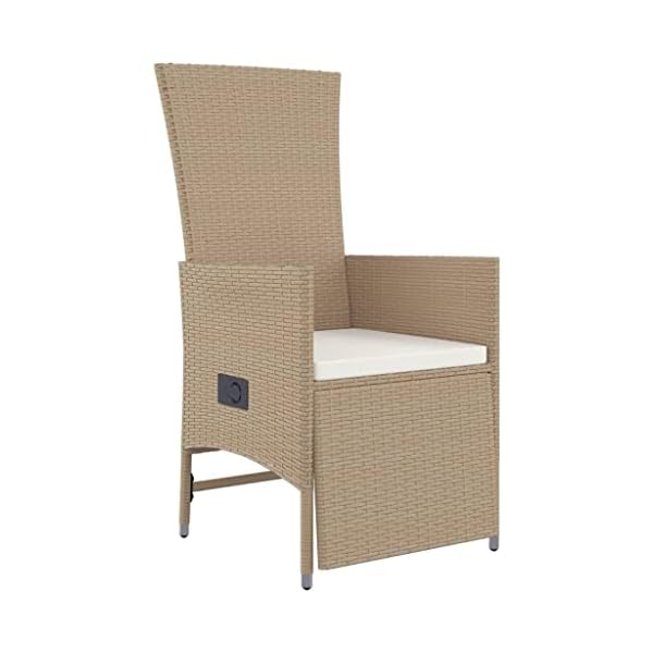 Garten-Essgruppe Polyrattan Beige 11-teilig